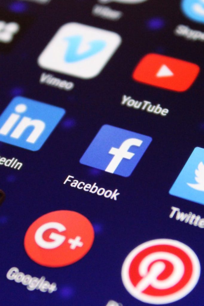 pexels photo 267350 267350 Close-up of a smartphone screen showing various social media app icons such as Facebook and Twitter.